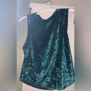 Velvet green top